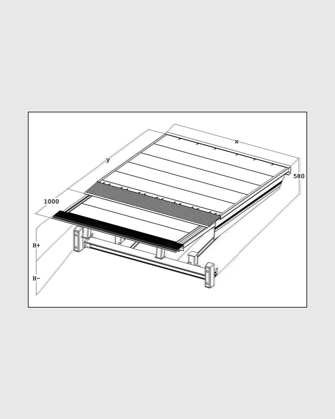 Warga teleskopowa 1000 mm pomostu aluminiowego